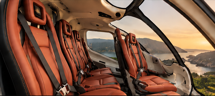 ACH130 private cabin with Canyon leather seating