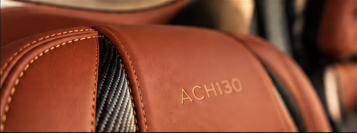 ACH130 Canyon leather and carbon interior detail