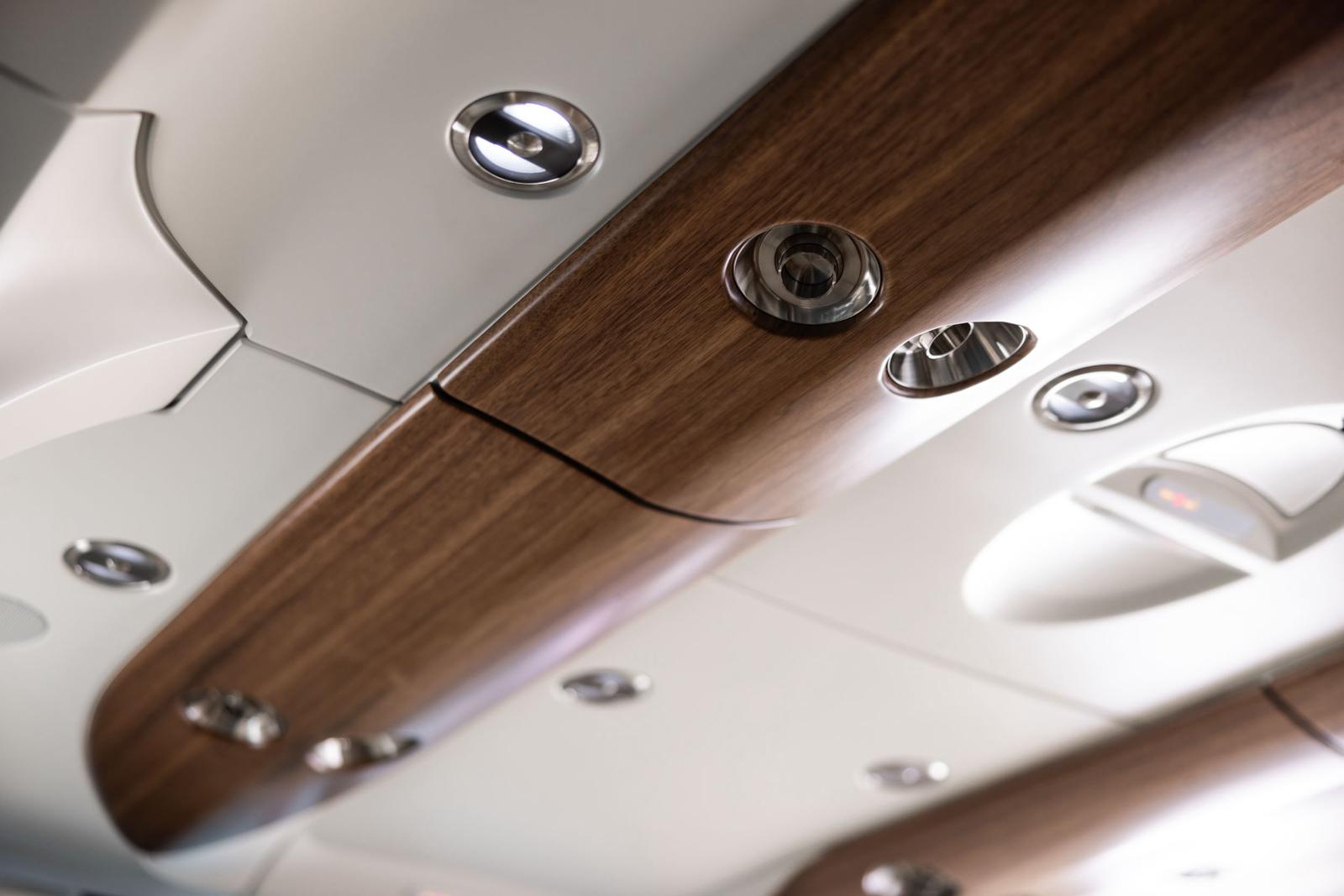 ACH160 wood and lighting cabin finish detail