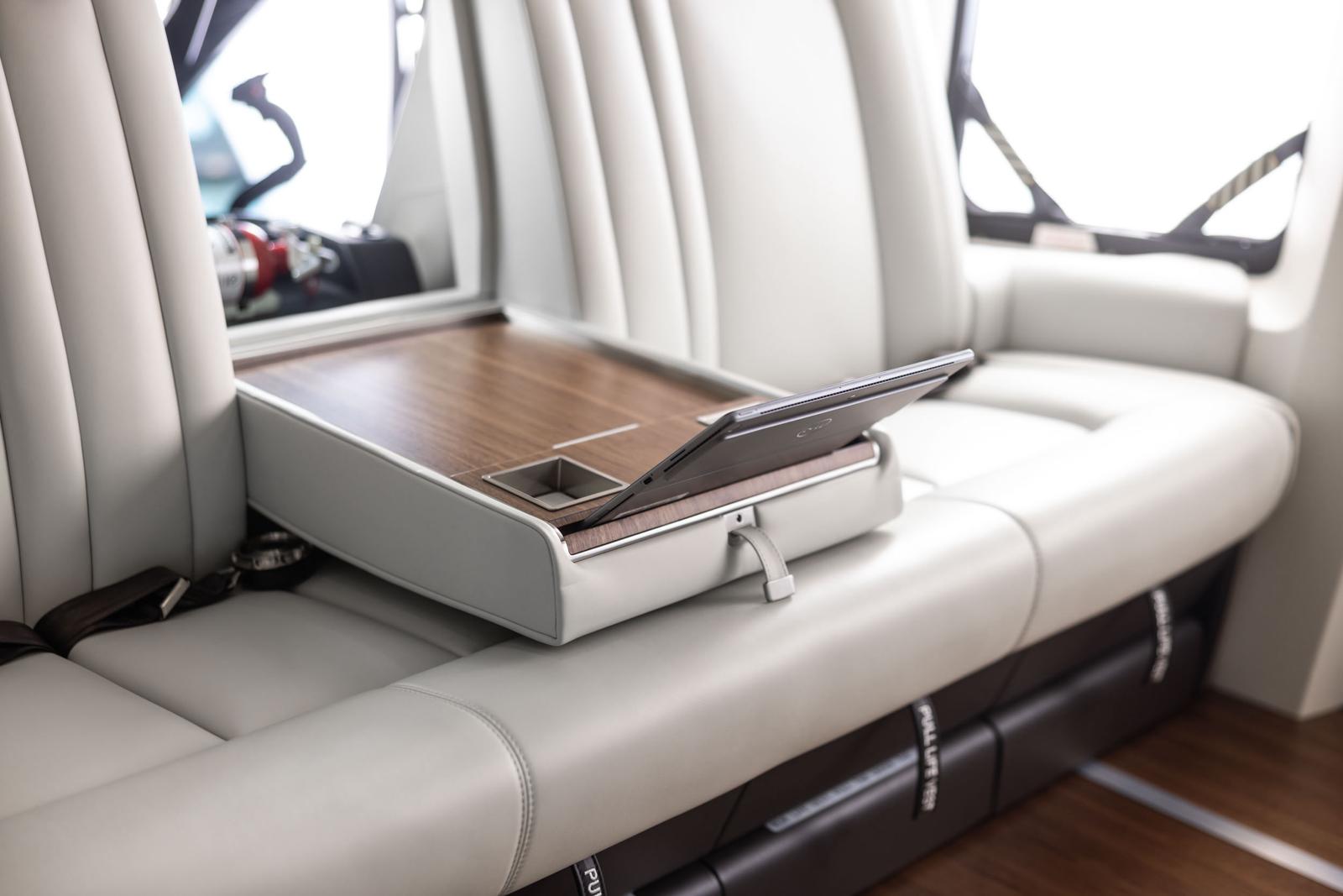 ACH160 cabin table and premium seating detail