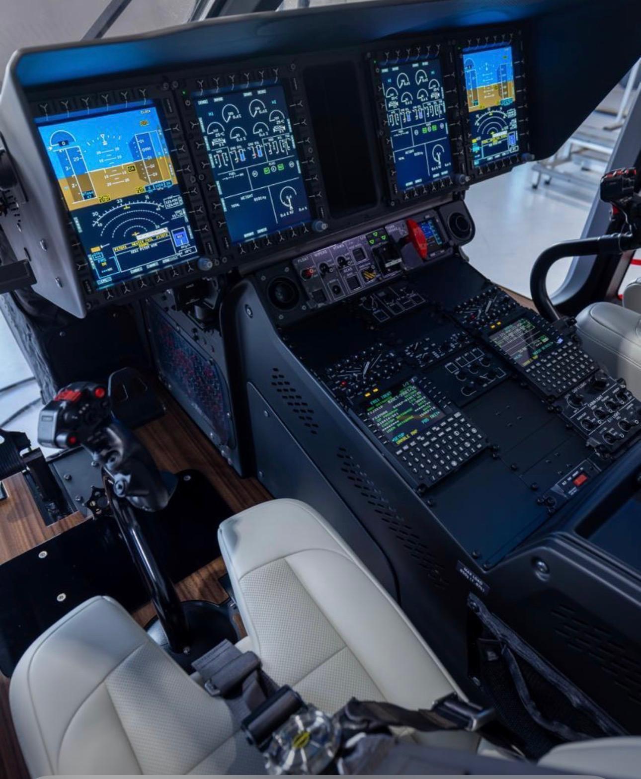 ACH160 cockpit and Helionix instrument displays