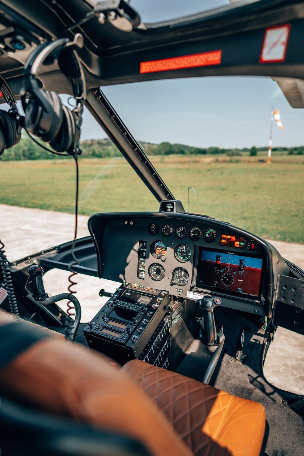 AS350BA cockpit with Garmin avionics